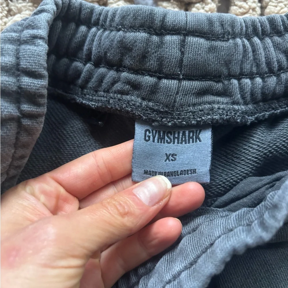 Gymshark Kids Charcoal Black Logo Joggers